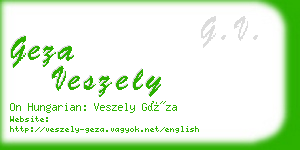 geza veszely business card